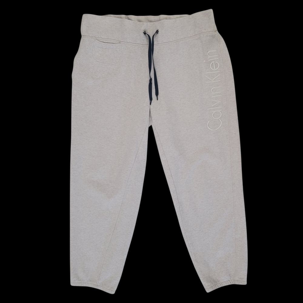 Calvin Klein Cream Cropped Lounging Sweatpants Women's Size L